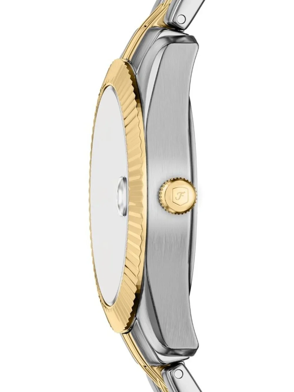 Women's Two Tone/Blue Gold Scarlett Quartz Stainless Steel Bracelet Wrist Watch